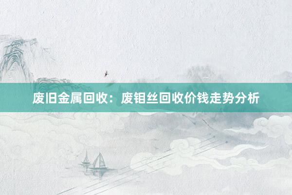 废旧金属回收：废钼丝回收价钱走势分析